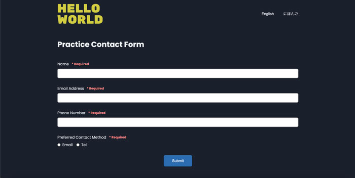 Contact form